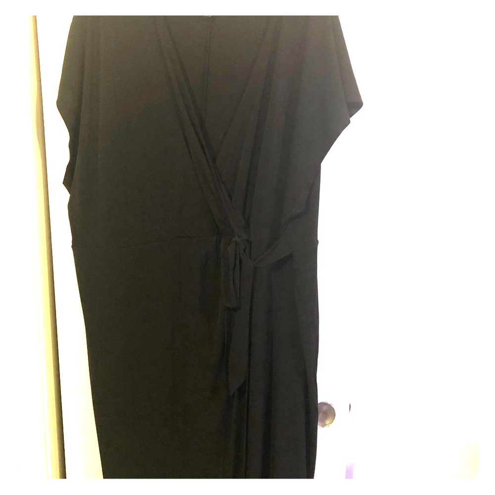 Classic Black Wrap Dress - Women